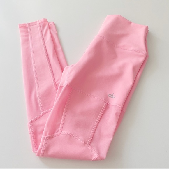 Alo Yoga High Waist Impact Legging Pink Macaron - Picture 7 of 12